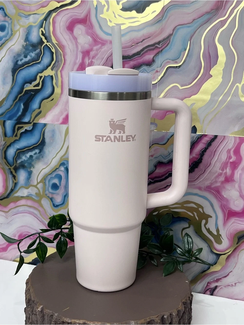 Stanley 30oz Insulated Tumbler Pale Pink with Handle and Straw Dishwasher Safe